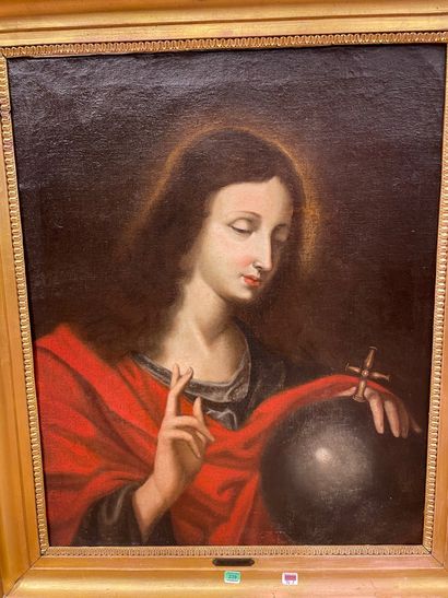 null 
Ecole italienne du XVIIIème siècle :

"Christ".

Huile sur toile. (restaurations)

68...
