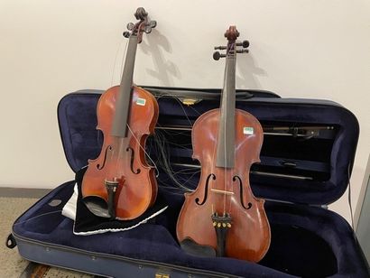 null Violon d'étude allemand (mauvais état) et un violon d’étude amélioré.