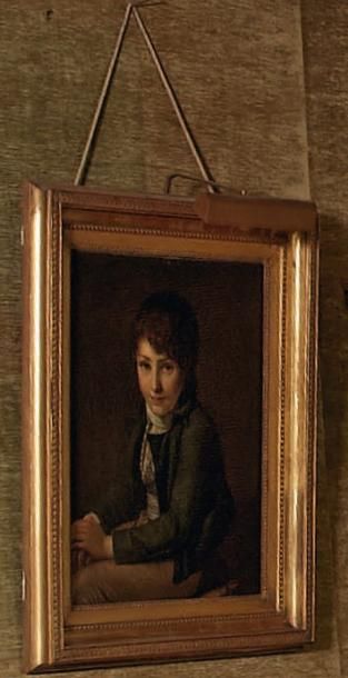ÉCOLE FRANÇAISE du début du XIXe siècle Portrait de jeune garçon Huile sur toile....