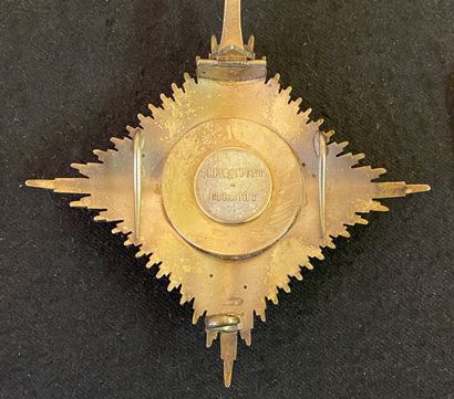 null Pays-Bas - Ordre d'Orange Nassau, fondé en 1892, plaque de grand officier à...