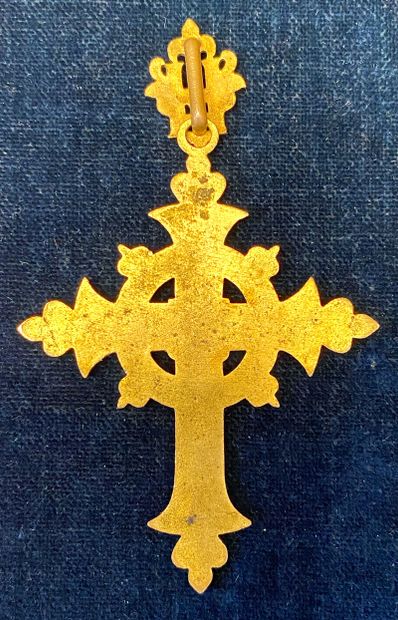 null Croix des partisans du comte de Chambord, type en forme de croix latine fleurdelisée,...