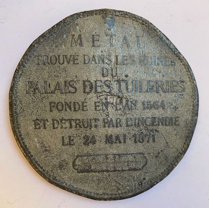 null Large lead medal, by Tasset and Jacques France, variant with Marianne's profile...