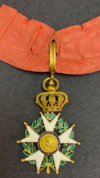 null Ordre de la Légion d'honneur, Restauration, bijou d'officier en or émaillé,...
