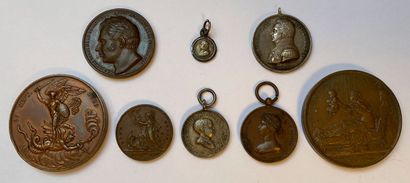 null Hope and birth of the "miracle child", 29 September 1820, lot of eight medals:...