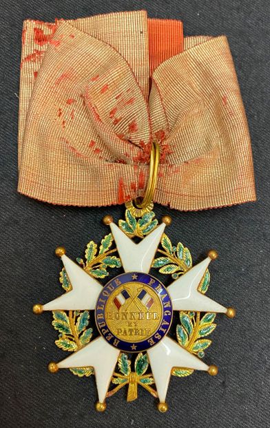 null Ordre de la Légion d'honneur, IIe République, bijou de commandeur en or émaillé,...
