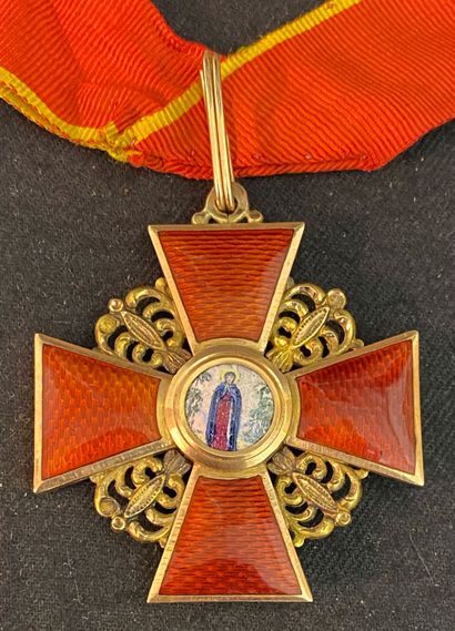 null Russia - Order of St. Anne, 2nd class jewel (commander), gold and enamel, Kokochnik...