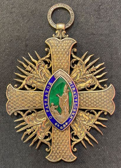 null Croix de chanoine du chapitre de la Cathédrale de Saint-Claude, en vermeil et...