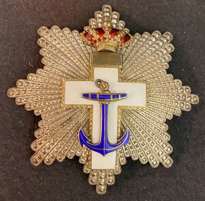null Espagne - Ordre du Mérite naval, fondé en 1866, plaque de grand officier de...