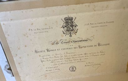 null Lot of about twenty patents attributed to Pierre Bardou-Job: rescue societies,...