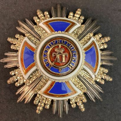 null Monténégro - Ordre de Danilo, fondé en 1853, plaque de grand-croix du second...