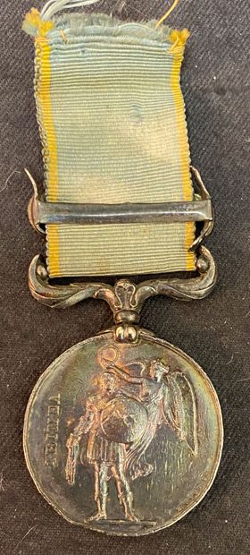 null United Kingdom, Crimean War Medal, 1854, by Wyon in silver, English "SEBASTOPOL"...
