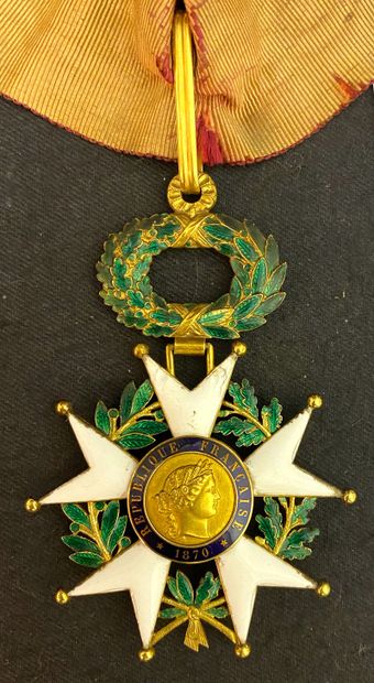 null Ordre de la Légion d'honneur - IIIe République, bijou de commandeur en or et...