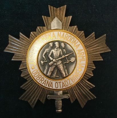 null Yougoslavie - Ordre de l'Armée du Peuple, fondé en 1951, insigne de 3e classe...