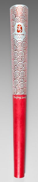 null Olympism - Torch of the 2008 Beijing Olympic Games, in aluminium decorated with...