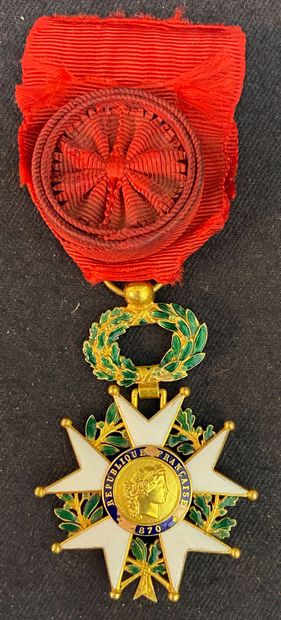 null France - Order of the Legion of Honor, IIIrd Republic, gold and enamel officer's...