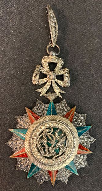 null Tunisia - Order of Nichan al Iftikhar, founded around 1835, silver jewel of...