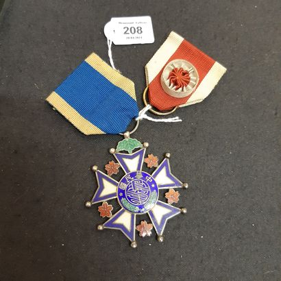 null China - Order of Merit of the Republic, founded in 1912, silver and enamel knight's...