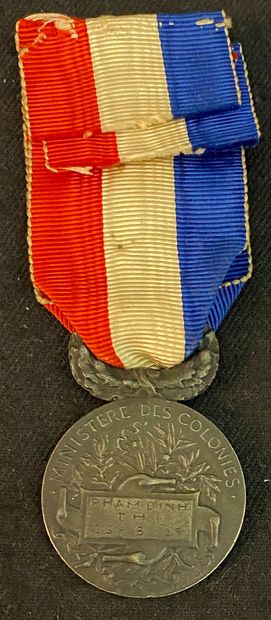 null Médaille d'honneur du ministère des Colonies par Roty en argent, attribution...