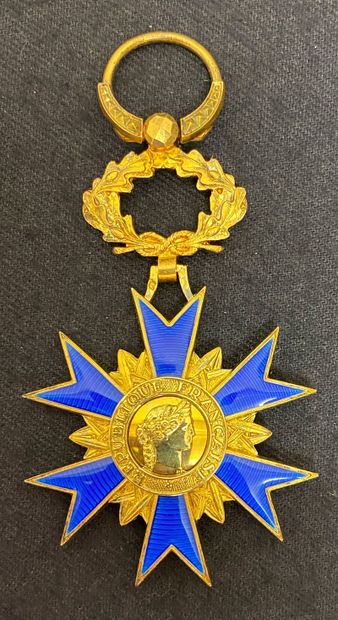 null Ordre national du Mérite, étoile d'officier, modèle de luxe en vermeil émaillé,...