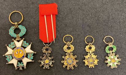 null Order of the Legion of Honor - Third and Fourth Republic, set of five stars:...