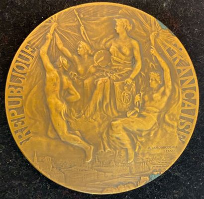 null France - Assemblée nationale, médaille de l'élection du Président Raymond Poincaré,...