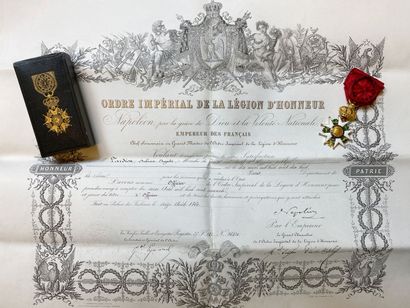 null France - Ordre de la Légion d'honneur, Second Empire, étoile d'officier en or...