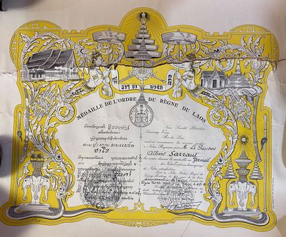 null Set of twenty patents attributed to Albert Sarraut:
- France, order of the Black...