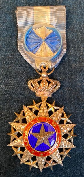 null Tadjourah- Order of Nichan el Anouar, founded in 1887, knight's star in silver,...