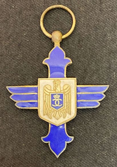 null Roumanie - Ordre du Mérite aéronautique, fondé en 1930, croix de chevalier à...