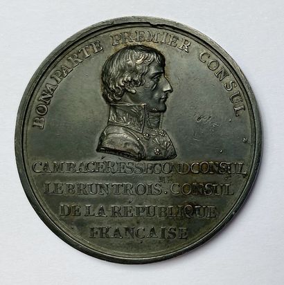 null Consulate, commemorative medal of the laying of the first stone of the national...