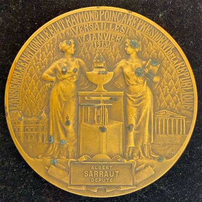 null France - National Assembly, medal of the election of President Raymond Poincaré,...