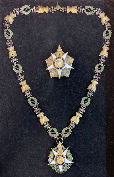 null Portugal - Ordre de la Tour et de l'Épée, fondé en 1808, ensemble de grand-croix...