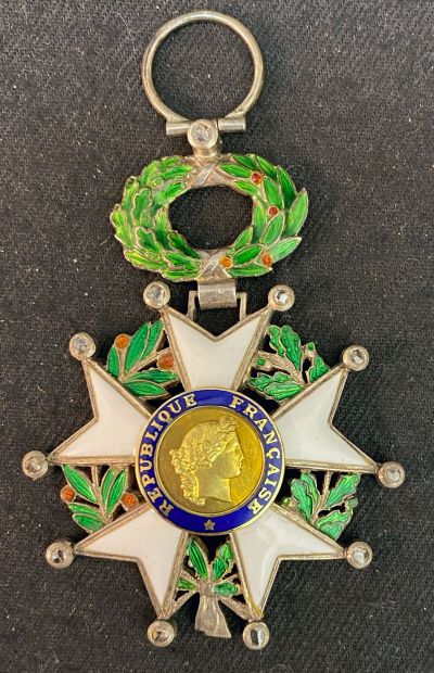 null Legion of Honor - Fifth Republic, knight's jewel, silver jewellery model, the...