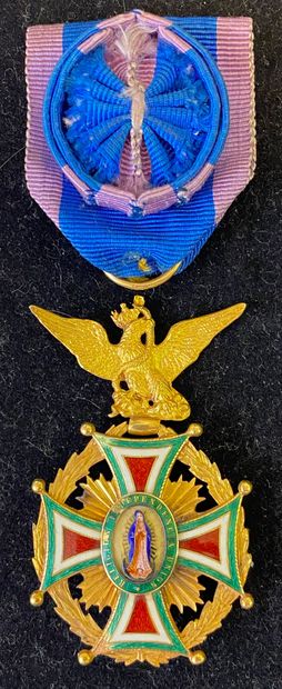 null Mexique - Ordre de Notre-Dame de Guadalupe, croix d'officier du modèle 1865,...