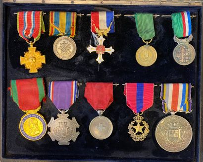 null Rescue and miscellaneous, set of ten company medals in gilt or silver metal:...