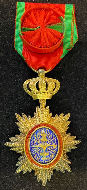 null Cambodia - Royal Order of Cambodia, officer's jewel in gilt and enamel, Chobillon's...