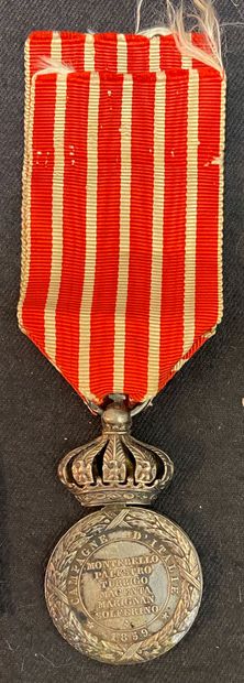 null Médaille commémorative de la Campagne d'Italie, 1859, 2e type en argent par...