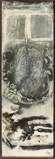 André CLAVÉ (1913-2005) El caballero, 1964 Huile sur papier marouflé sur panneau,...