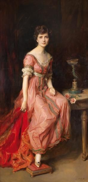 Philip Alexius de LASZLO (1869-1937) Portrait de Sophica Jurdens-Roïdi, Comtesse...