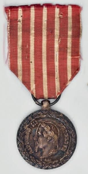null Médaille commémorative de la Campagne d'Italie, 1859, par Barre, en argent,...