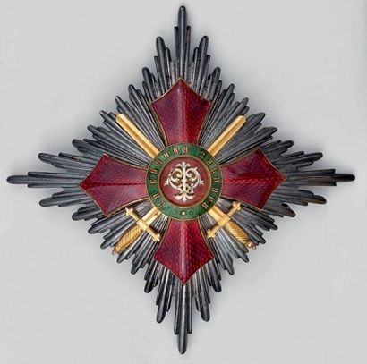 Bulgarie Ordre du Mérite Militaire, plaque de 2e classe (grand officier), en bronze...