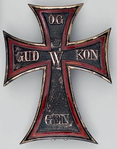 Danemark Ordre du Dannebrog, plaque de commandeur de 1re classe, en argent, vermeil...