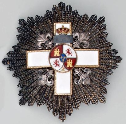 Espagne Ordre du Mérite Militaire, fondé en 1864, plaque de 3e classe (commandeur),...