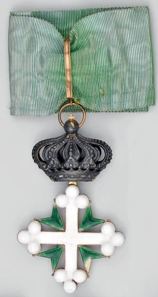 Italie Ordre des Saints Maurice et Lazare, fondé en 1572, croix de commandeur en...