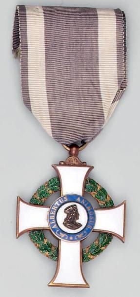 Saxe Ordre d'Albert le Valeureux, fondé en 1850, croix de chevalier de 1re classe...