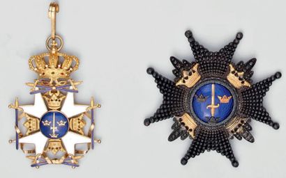 Suède Ordre de l'Épée, fondé en 1748, ensemble complet de commandeur de la grand-croix...