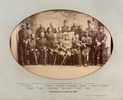 null Manoeuvres impériales au Hanovre de 1889 Lot comprenant: une photographie originale...