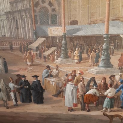 Lucas CARLEVARIJS (Udine 1663 - Venise 1730) 
Vue de la place Saint-Marc et de la...