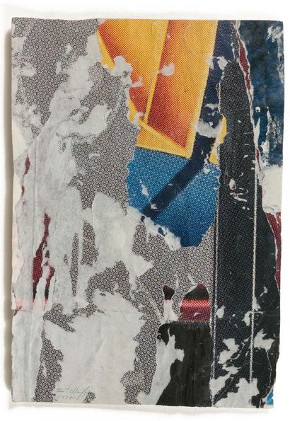 Mimmo ROTELLA (1918-2006) Untitled, 1957
Décollage, signed and dated lower left.
38...