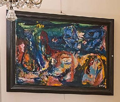 Asger JORN (1914-1973) Hanky-Panky, 1966
Oil on canvas, signed lower right, signed,...